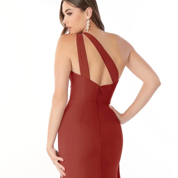 Azazie Maive Dress Chiffon Terracotta - Picture 9 of 9